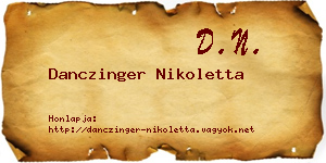 Danczinger Nikoletta névjegykártya